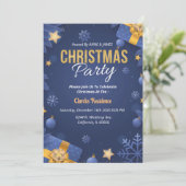 Frohe Weihnachts-Party-Plakatvorlage Einladung (Stehend Vorderseite)