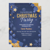 Frohe Weihnachts-Party-Plakatvorlage Einladung (Vorne/Hinten)