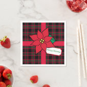 Frohe Weihnachts-Party Poinsettia Paper Napkins Serviette (Beispiel)
