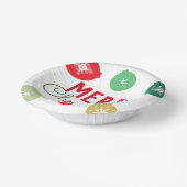 Frohe Weihnachts-Party Schneeflocken Ornament Pappteller (Gewinkelt)