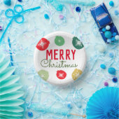 Frohe Weihnachts-Party Schneeflocken Ornament Pappteller (Party)