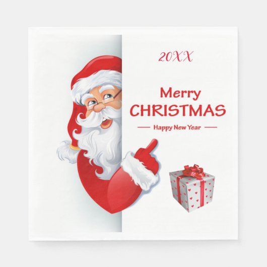 Frohe Weihnachts-Party Serviette (Vorderseite)