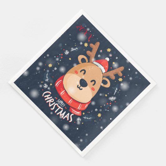 Frohe Weihnachts-Party Serviette (Ecke)