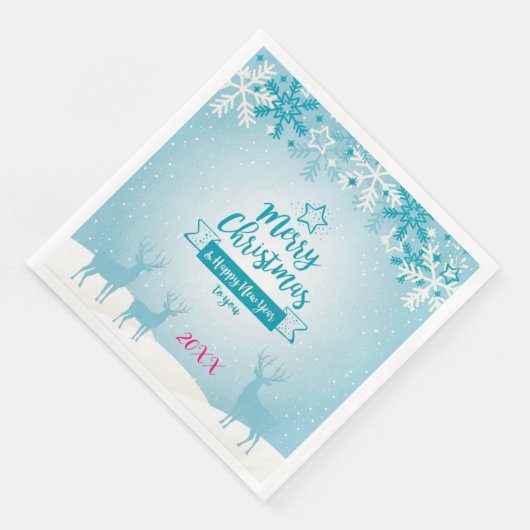 Frohe Weihnachts-Party Serviette (Ecke)