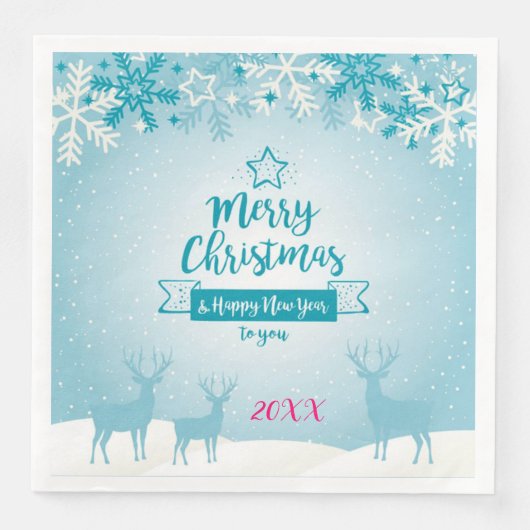 Frohe Weihnachts-Party Serviette (Vorderseite)