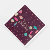 Frohe Weihnachts-Party Serviette (Ecke)