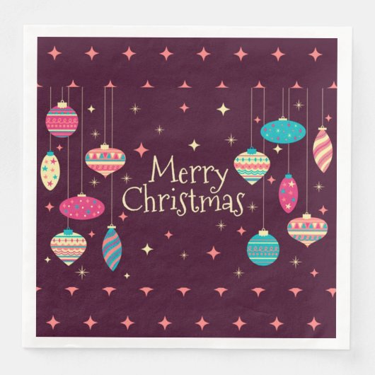 Frohe Weihnachts-Party Serviette (Vorderseite)