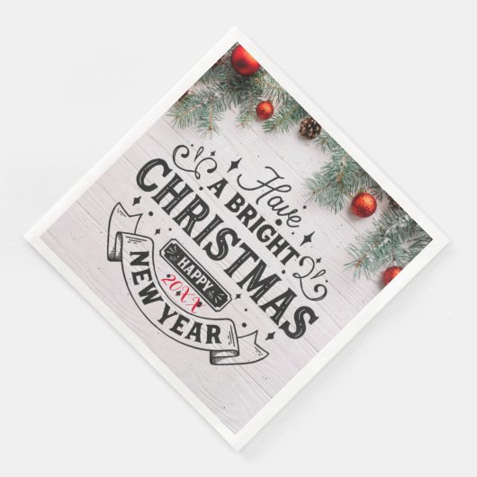 Frohe Weihnachts-Party Serviette (Ecke)
