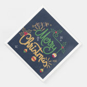 Frohe Weihnachts-Party Serviette (Ecke)