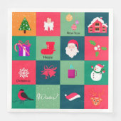 Frohe Weihnachts-Party Serviette (Vorderseite)