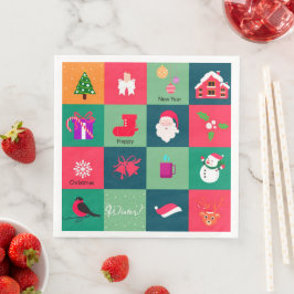 Frohe Weihnachts-Party Serviette