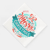 Frohe Weihnachts-Party Serviette (Ecke)