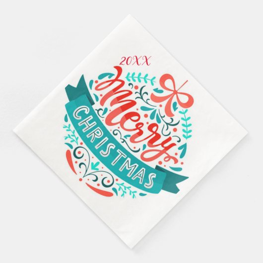 Frohe Weihnachts-Party Serviette (Ecke)