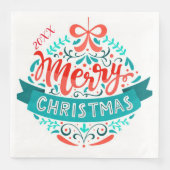 Frohe Weihnachts-Party Serviette (Vorderseite)