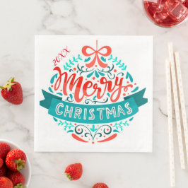 Frohe Weihnachts-Party Serviette