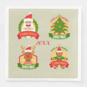 Frohe Weihnachts-Party Serviette (Vorderseite)