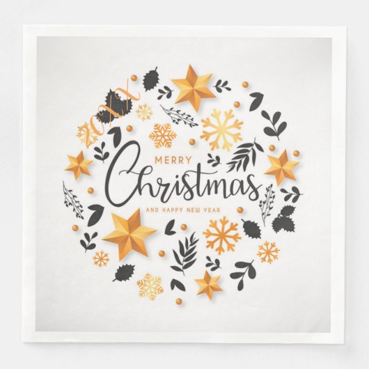 Frohe Weihnachts-Party Serviette (Vorderseite)