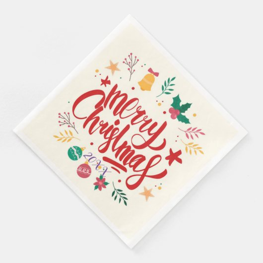 Frohe Weihnachts-Party Serviette (Ecke)