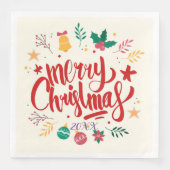 Frohe Weihnachts-Party Serviette (Vorderseite)