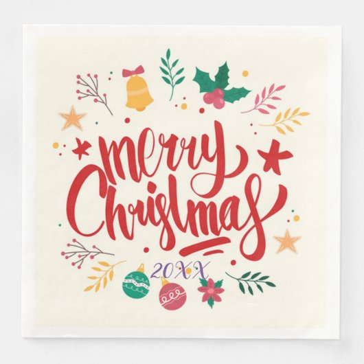 Frohe Weihnachts-Party Serviette (Vorderseite)