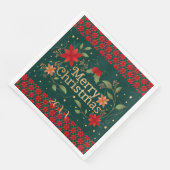 Frohe Weihnachts-Party Serviette (Ecke)