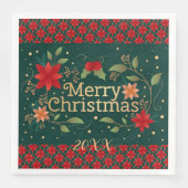 Frohe Weihnachts-Party Serviette (Vorderseite)