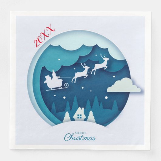 Frohe Weihnachts-Party Serviette (Vorderseite)