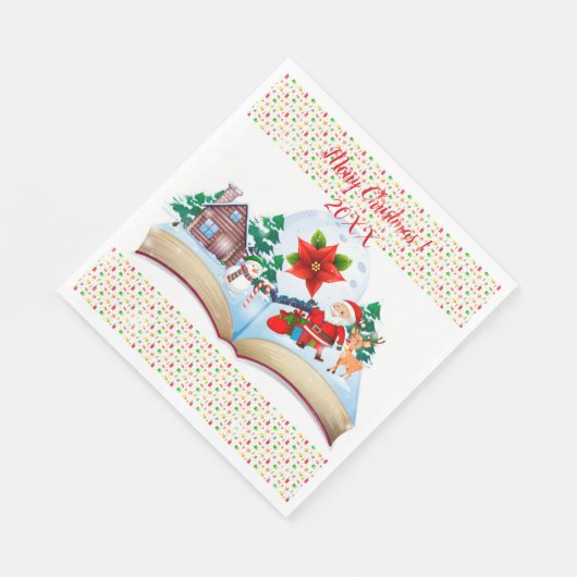 Frohe Weihnachts-Party Serviette (Ecke)