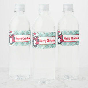 Frohe Weihnachts-Party Wasser Flaschen Etiketten A