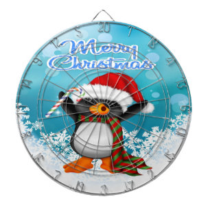 Frohe Weihnachts Penguin Dart Board Dartscheibe