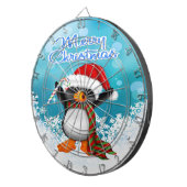 Frohe Weihnachts Penguin Dart Board Dartscheibe (Vorderseite rechts)