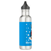 Frohe Weihnachts-Penguin Edelstahlflasche (Links)