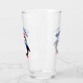 Frohe Weihnachts-Penguin Glas (Links)