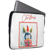 Frohe Weihnachts-Penguin Laptopschutzhülle (Vorne Rechts)