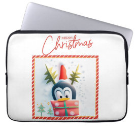Frohe Weihnachts-Penguin Laptopschutzhülle