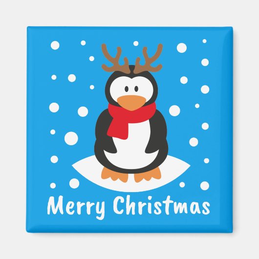 Frohe Weihnachts-Penguin Magnet (Vorne)