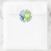 Frohe Weihnachts-Penguin-Sticker Runder Aufkleber (Tasche)