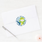 Frohe Weihnachts-Penguin-Sticker Runder Aufkleber (Umschlag)