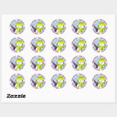 Frohe Weihnachts-Penguin-Sticker Runder Aufkleber (Blatt)