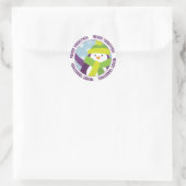 Frohe Weihnachts-Penguin-Sticker Runder Aufkleber (Tasche)