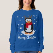Frohe Weihnachts-Penguin Sweatshirt (Vorderseite)