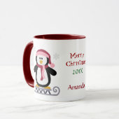Frohe Weihnachts-Penguin Tasse (Vorderseite Links)