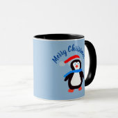 Frohe Weihnachts-Penguin Tasse (VorderseiteRechts)