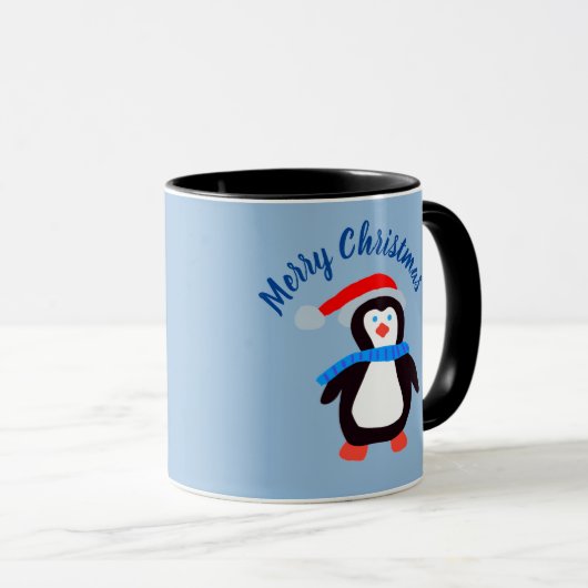 Frohe Weihnachts-Penguin Tasse (VorderseiteRechts)