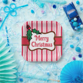 Frohe Weihnachts Peppermint Paper Teller (Party)