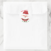 Frohe Weihnachts-Personalisiert-Aufkleber Runder Aufkleber (Tasche)