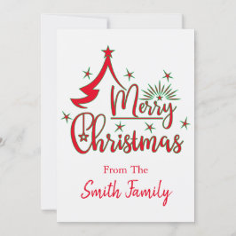 Frohe Weihnachts Personalisiert Flat Karte