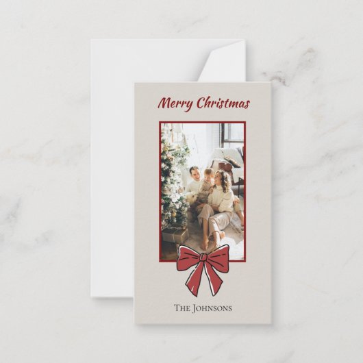 Frohe Weihnachts Personalisierte Note Card | Red B Mitteilungskarte (Vorderseite)