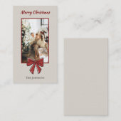 Frohe Weihnachts Personalisierte Note Card | Red B Mitteilungskarte (Vorne/Hinten)