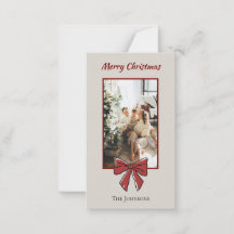 Frohe Weihnachts Personalisierte Note Card | Red B